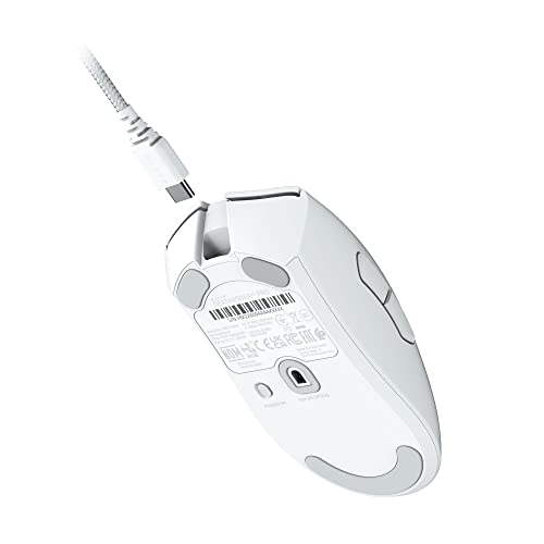 Razer DeathAdder V3 Pro Wireless Gaming Mouse: 64g Lightweight Ergonomic - 30K DPI Optical Sensor - Gen-3 Optical Switches - 8 Programmable Controls - Up to 90 Hr Battery - White