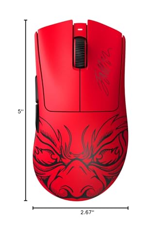 Razer DeathAdder V3 Pro Wireless Gaming Mouse: 63g Lightweight - Focus Pro 30K Optical Sensor - Optical Switches Gen-3 - HyperSpeed Wireless - 5 Programmable Buttons - 90 Hr Battery - Faker Edition