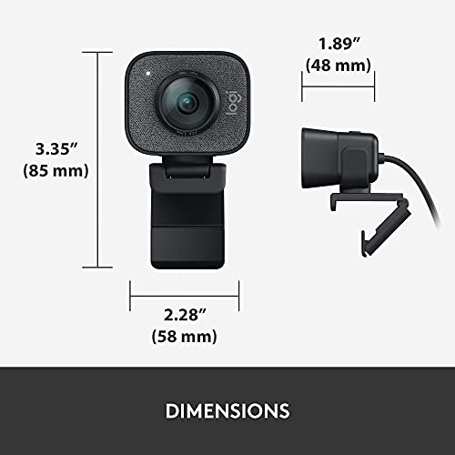 Logitech for Creators StreamCam Premium Webcam for Streaming and Content Creation, Full HD 1080p 60 fps, Glass Lens, Smart Auto-Focus, for PC/Mac – Graphite