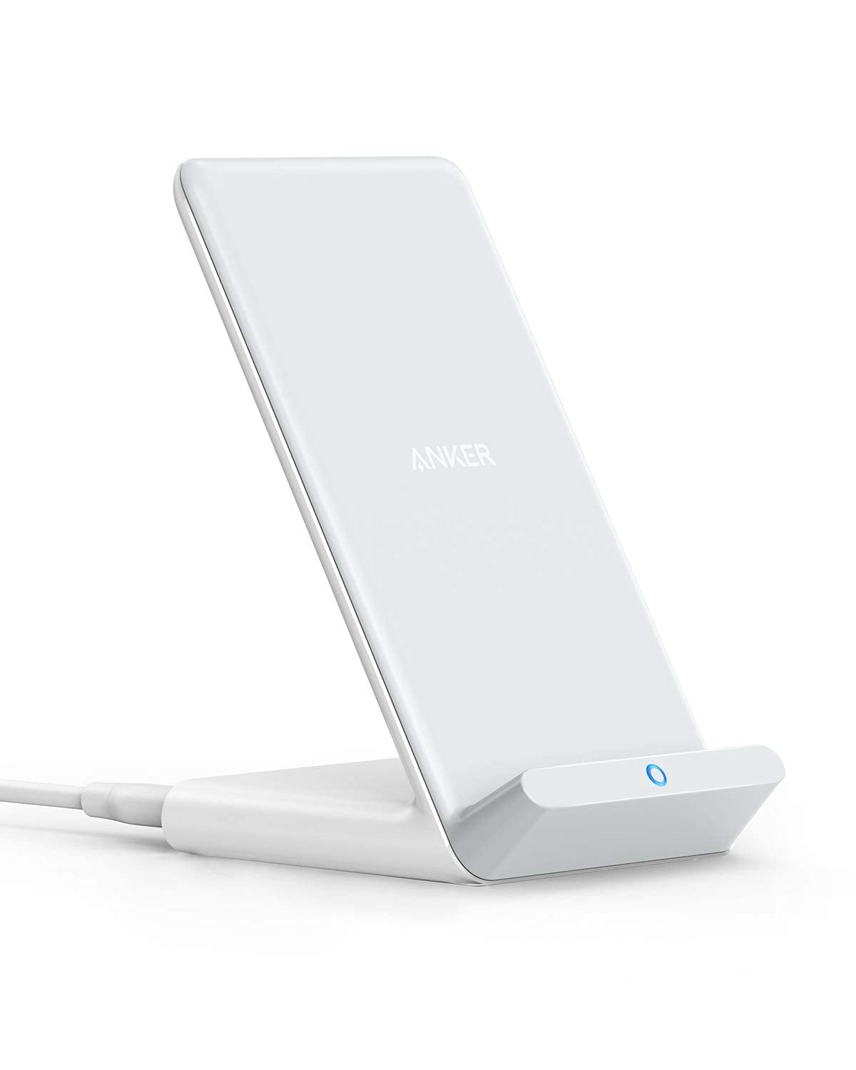 Anker 313 Wireless Charging Stand, Qi-Certified for iPhone 16/16 Pro/16 Pro Max/15/14/13, 10W Fast Charging for Galaxy S23/S22/S21 (No AC Adapter)