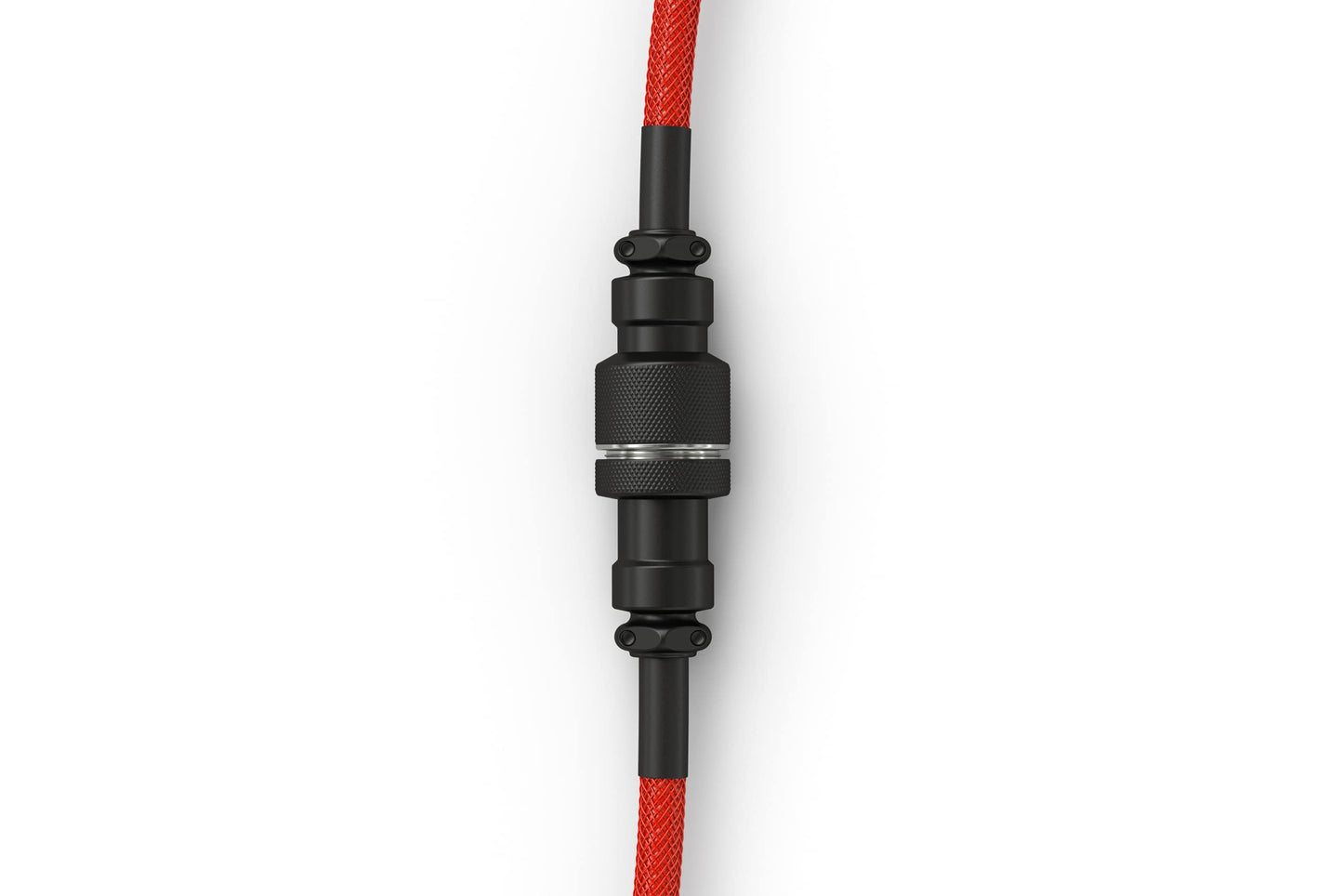 Glorious Coiled Keyboard Cable – Coiled USB C Cable Artisan Braided Cables for Mechanical Gaming Keyboard Coiled Cable - Custom Keyboard Cable (Red)