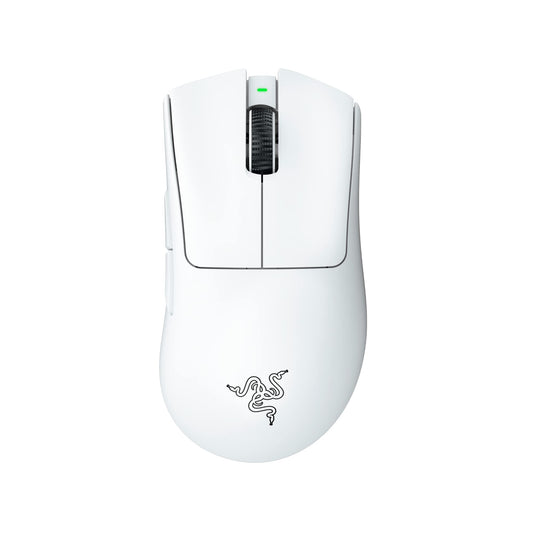 Razer DeathAdder V3 Pro Wireless Gaming Mouse: 64g Lightweight Ergonomic - 30K DPI Optical Sensor - Gen-3 Optical Switches - 8 Programmable Controls - Up to 90 Hr Battery - White