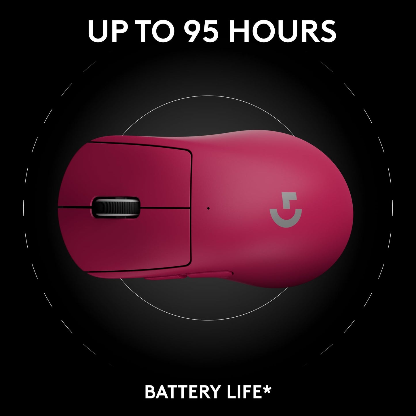 Logitech G PRO X Superlight 2 DEX Lightspeed Wireless Gaming Mouse, 60g Pro-Grade Lightweight Mouse with 5 Programmable Buttons, 44k DPI Sensor, USB-C Charging, for PC/Mac - Magenta