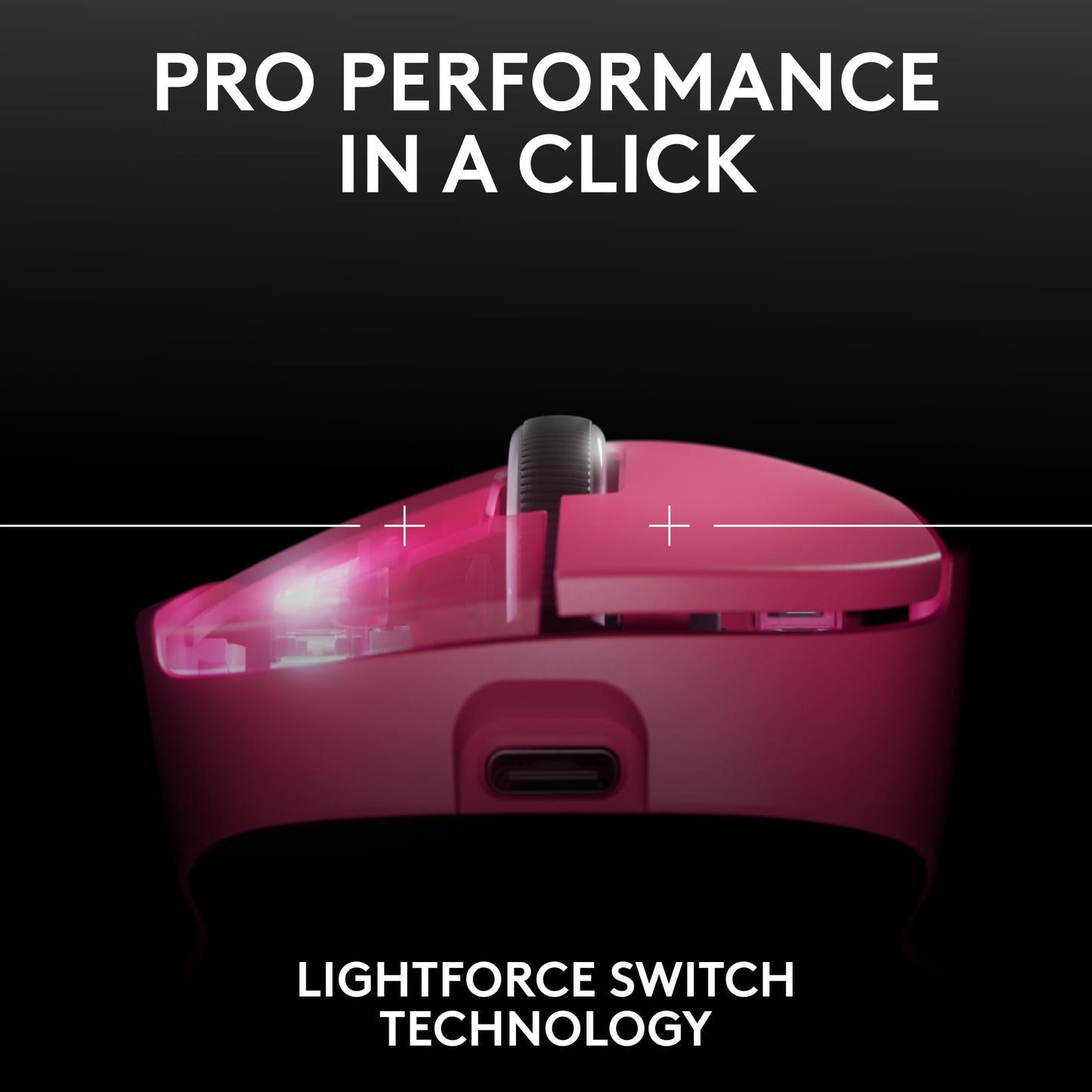 Logitech G PRO X Superlight 2 DEX Lightspeed Wireless Gaming Mouse, 60g Pro-Grade Lightweight Mouse with 5 Programmable Buttons, 44k DPI Sensor, USB-C Charging, for PC/Mac - Magenta