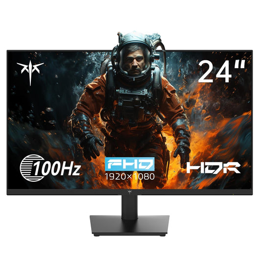 KTC 24 Inch 1080P Full HD Computer Monitor, 100Hz HDR10 Frameless Gaming Monitor with Freesync, HDMI & VGA Ports PC Monitor for Working, VESA, Tilt Adjustable, Eye Care