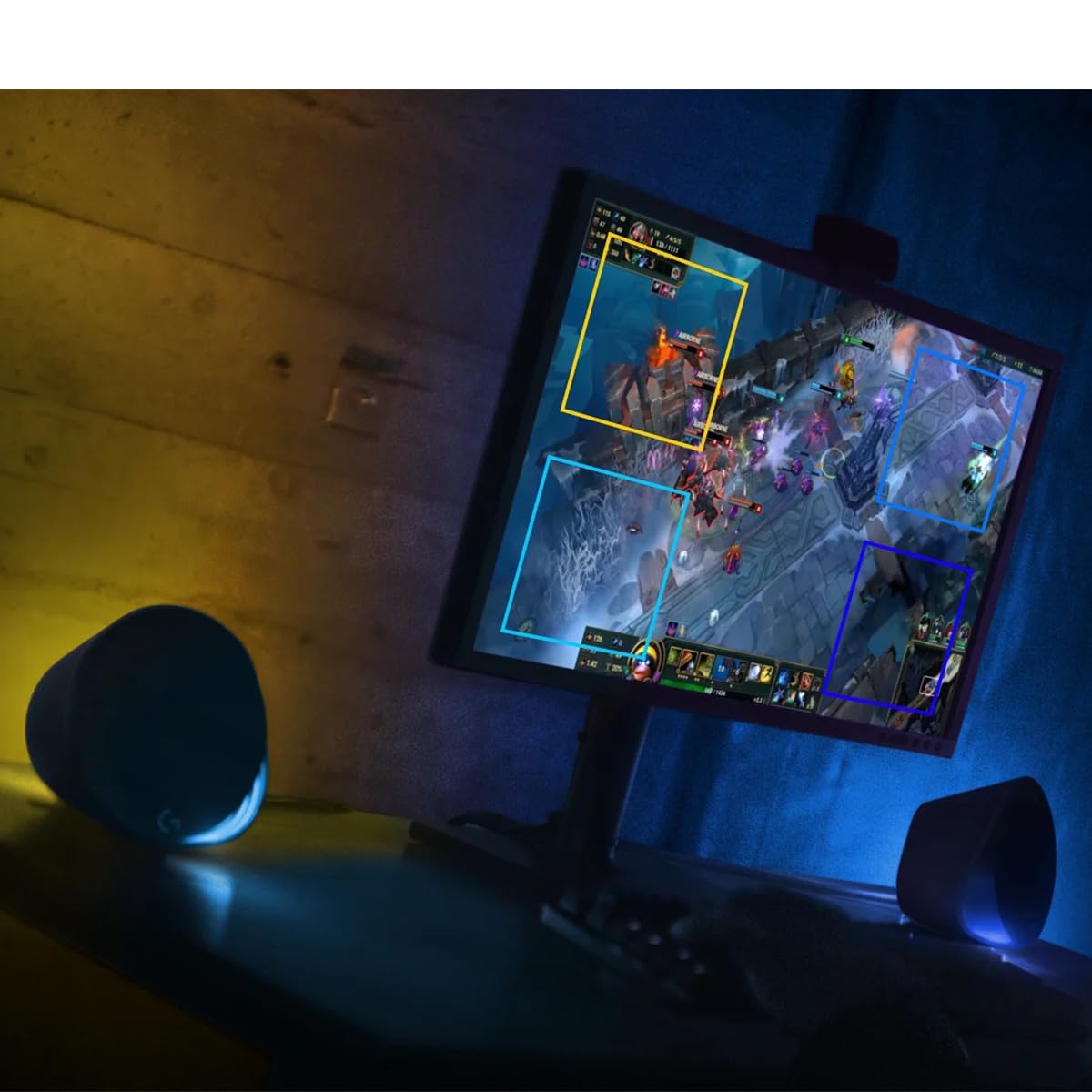 Logitech G560 PC Gaming Speaker System | 2.1 DTS:X Ultra Positional Surround Sound, Immersive Game-Driven LIGHTSYNC RGB, Two Speakers and Subwoofer | with Signature Series Microfiber Cloth