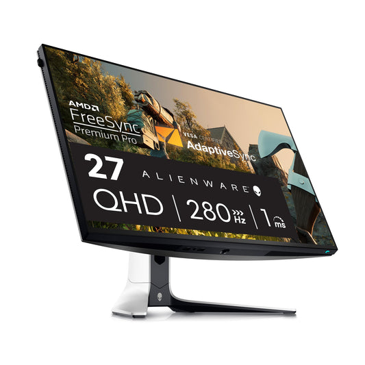 Alienware AW2723DF Gaming Monitor - 27-inch QHD (2560 x 1440) 240Hz Display (DP 1.4), 1ms Response Time, NVIDIA G-Sync, Preset OSD Modes, Height/Tilt/Swivel/Pivot Adjustability - Lunar Light