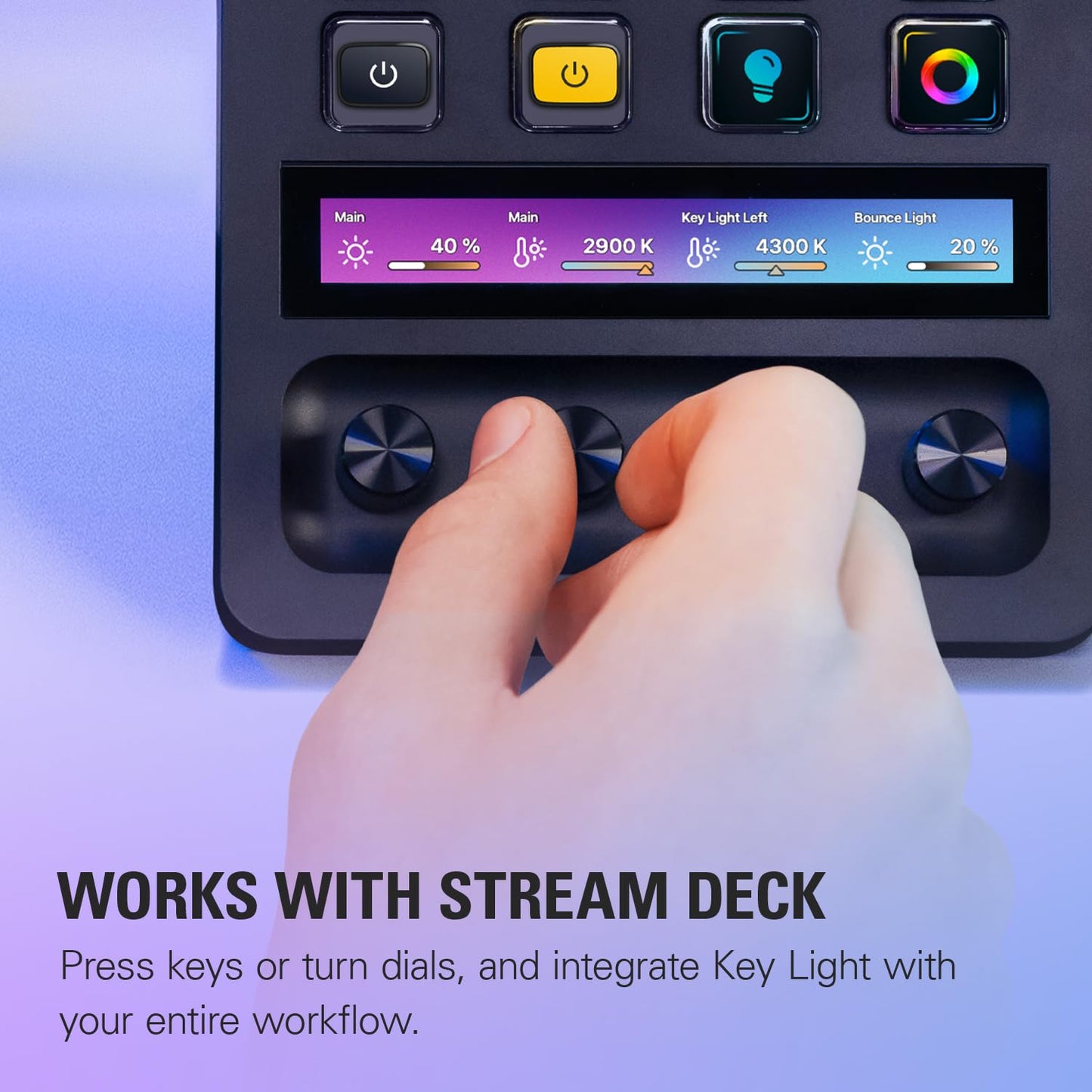 Elgato Key Light - Professional 2800 lumens Studio Light • with desk clamp • for Streaming, Recording and Video Conferencing • Temperature and Brightness app-adjustable • on Mac, PC, iOS, Android