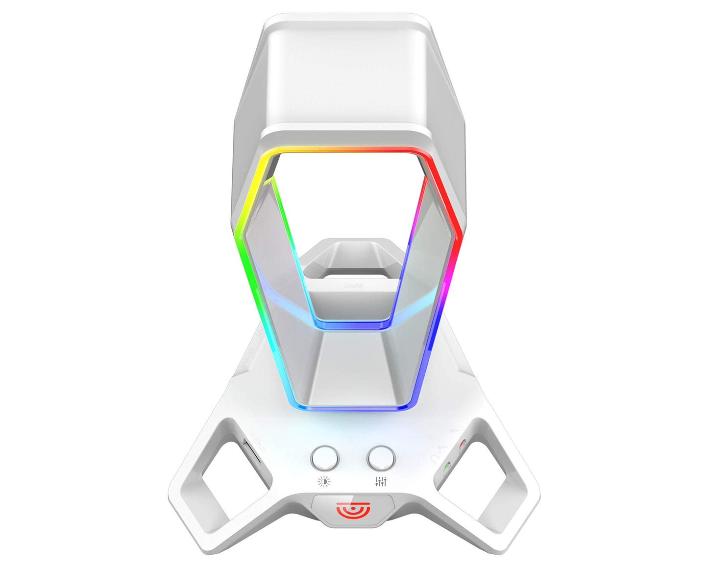 TRUSYO AUDIO USB RGB Headphone Stand with 3 USB 3.0 Ports RGB Lights The Portal Ultimate Gaming Accessories (White)