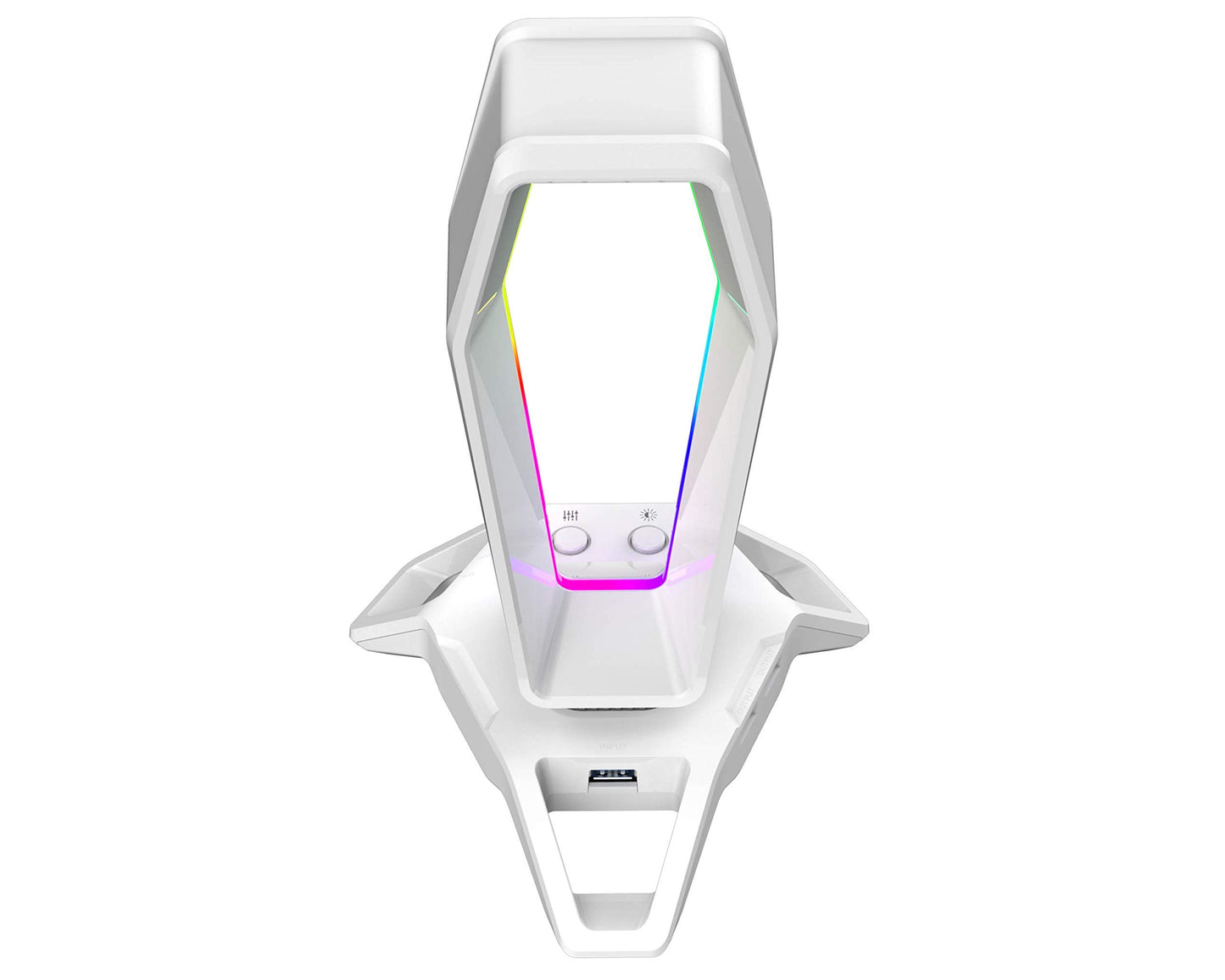 TRUSYO AUDIO USB RGB Headphone Stand with 3 USB 3.0 Ports RGB Lights The Portal Ultimate Gaming Accessories (White)
