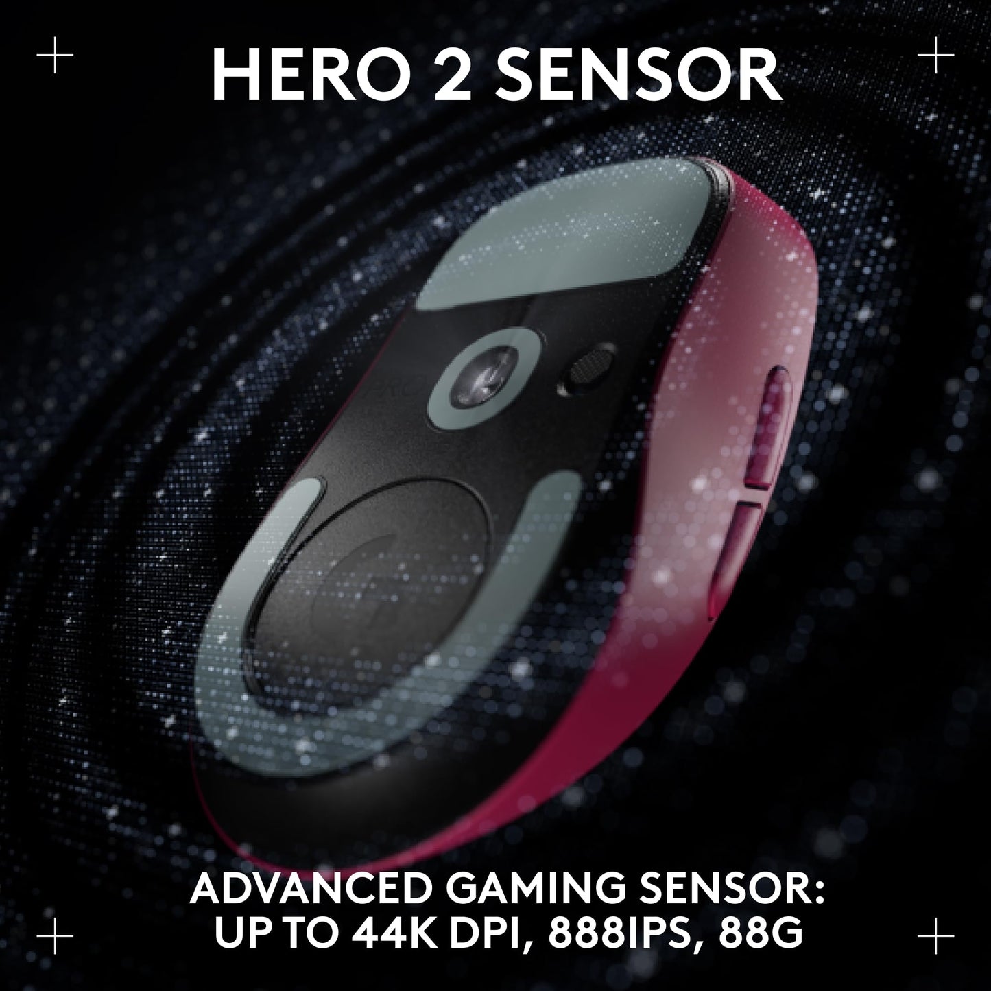Logitech G PRO X Superlight 2 DEX Lightspeed Wireless Gaming Mouse, 60g Pro-Grade Lightweight Mouse with 5 Programmable Buttons, 44k DPI Sensor, USB-C Charging, for PC/Mac - Magenta