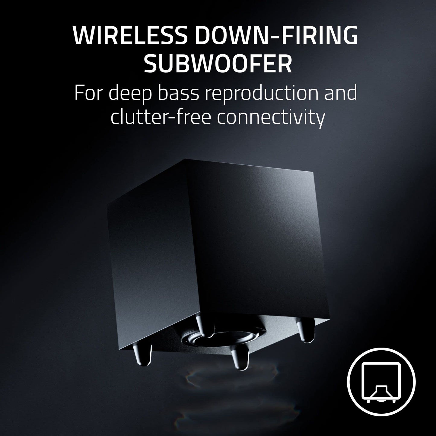 Razer Nommo V2 Pro - 2.1 PC Gaming Speakers Wireless Subwoofer: THX Spatial Audio - Projection Chroma RGB - Full-Range Drivers - Wireless Down-Firing Subwoofer - Wireless Control Pod