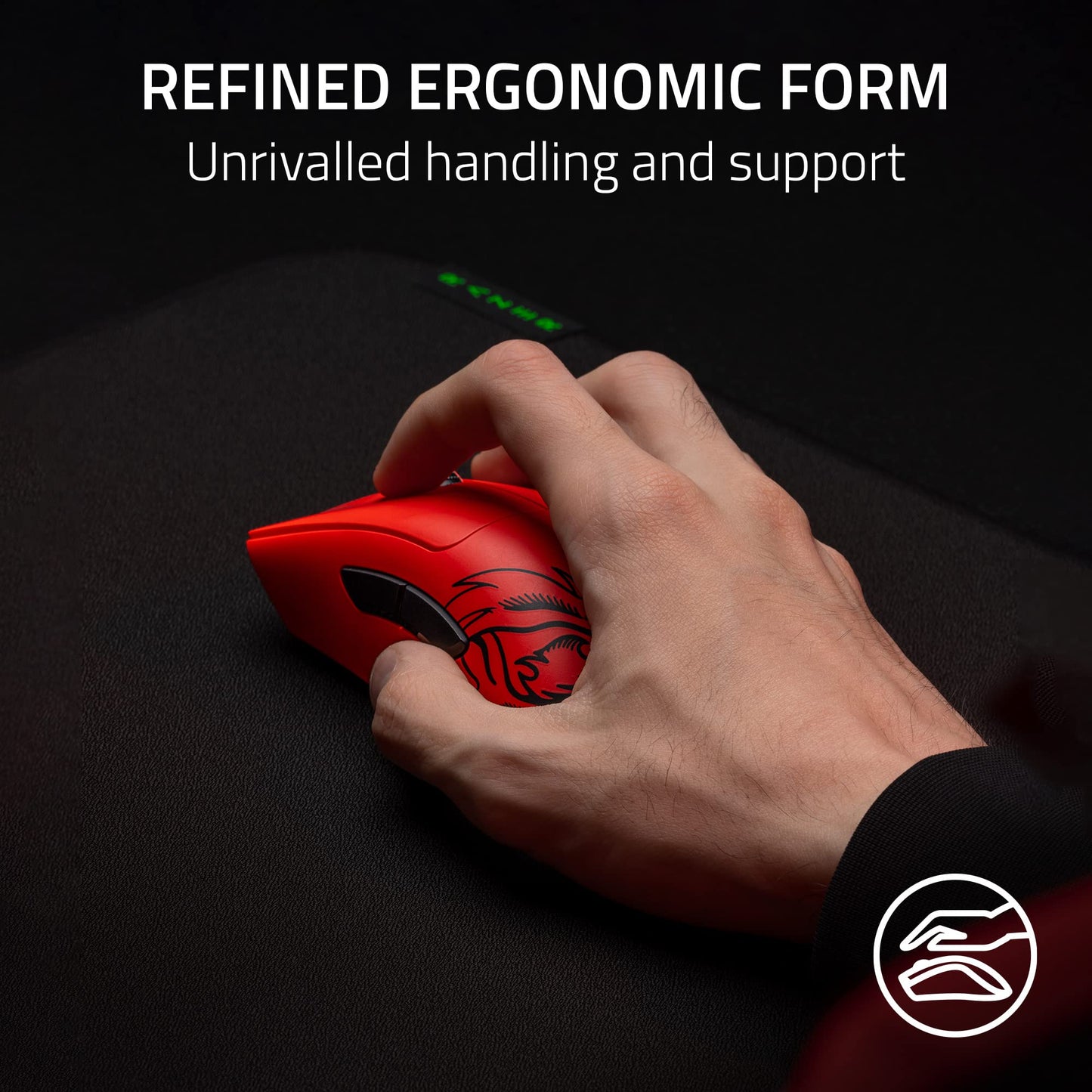 Razer DeathAdder V3 Pro Wireless Gaming Mouse: 63g Lightweight - Focus Pro 30K Optical Sensor - Optical Switches Gen-3 - HyperSpeed Wireless - 5 Programmable Buttons - 90 Hr Battery - Faker Edition