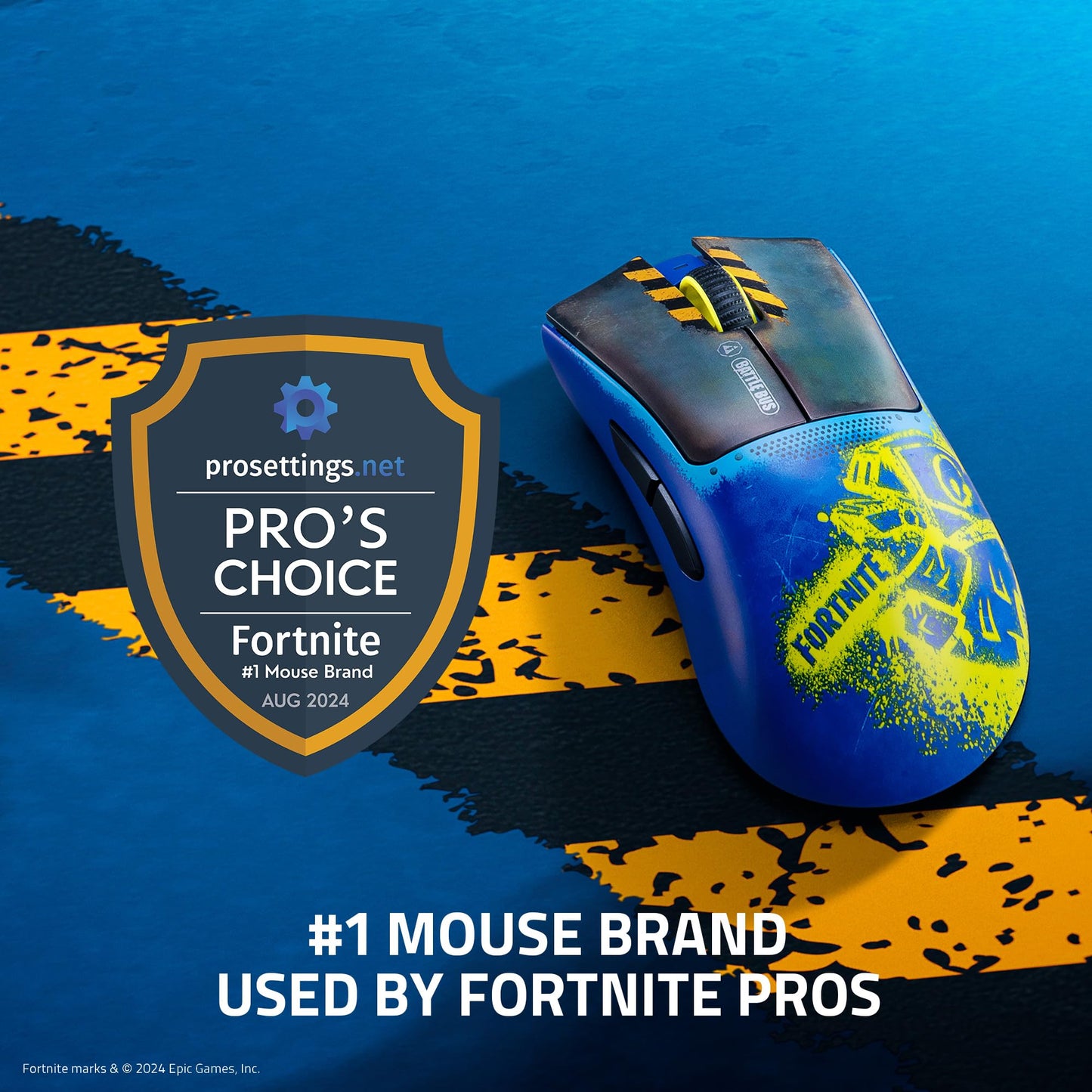 Razer DeathAdder V3 Pro Wireless Gaming Mouse: 63g Lightweight - Focus Pro 30K Optical Sensor - Optical Switches Gen-3 - HyperSpeed Wireless - 5 Programmable Buttons - 90 Hr Battery - Fortnite Edition